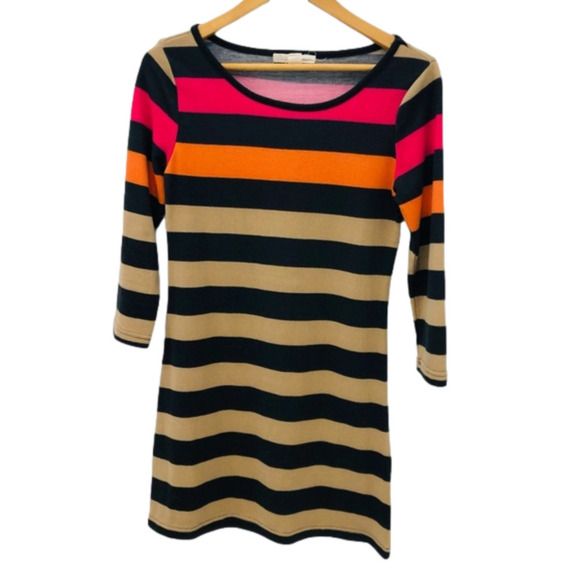DEREK Heart stripe sweater dress - Picture 1 of 6